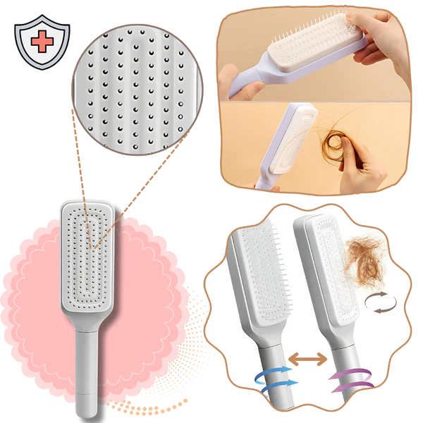 Brosse rétractable — Nettoyage rapide de la brosse à cheveux